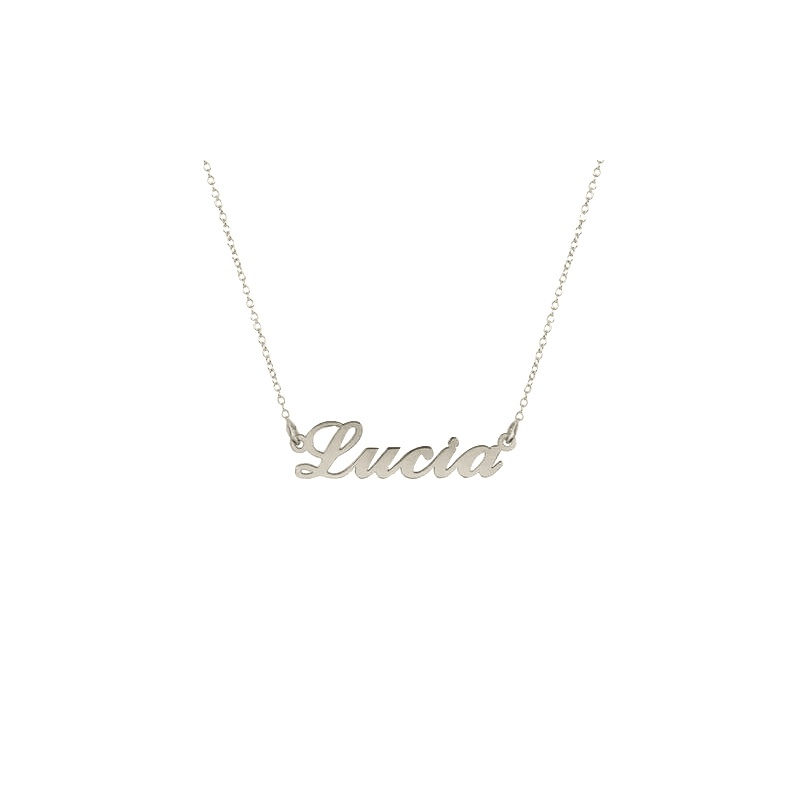 collar nombre plata