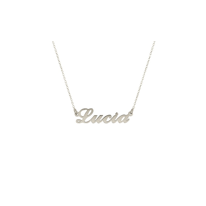 Collar con nombre personalizable de plata