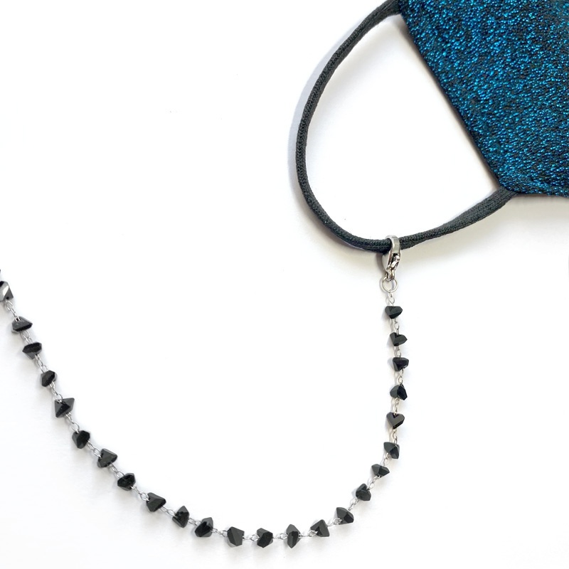 cuelga mascarillas plateado