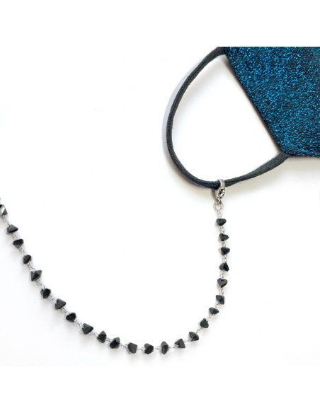 cuelga mascarillas plateado