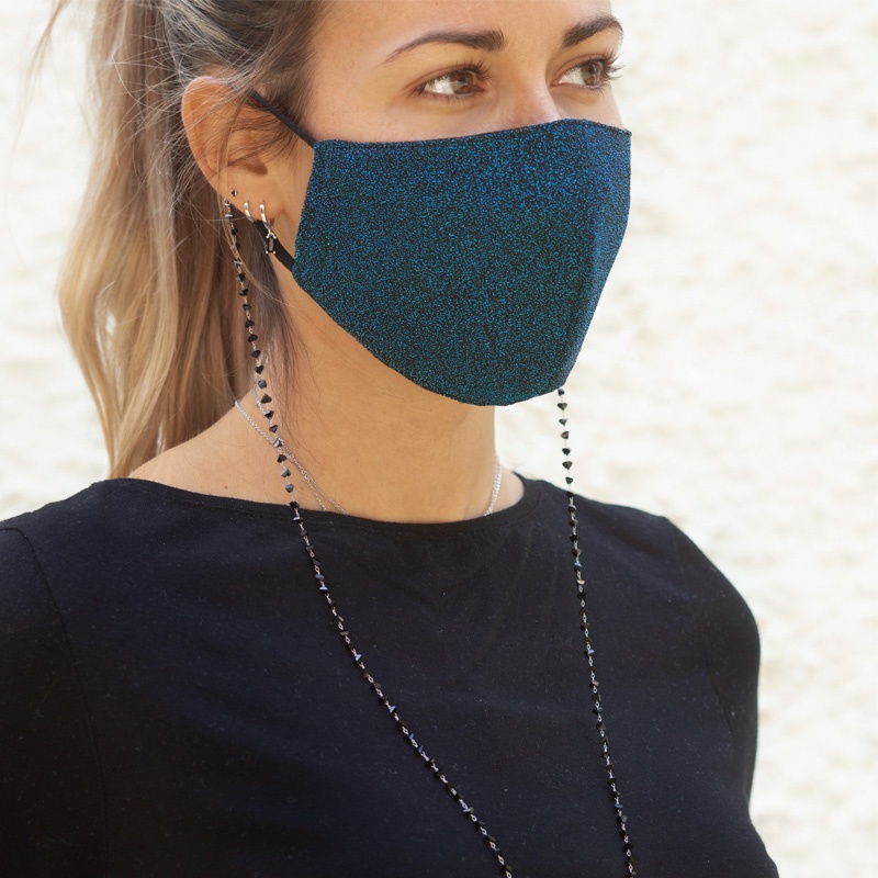 cuelga mascarillas plateado 2