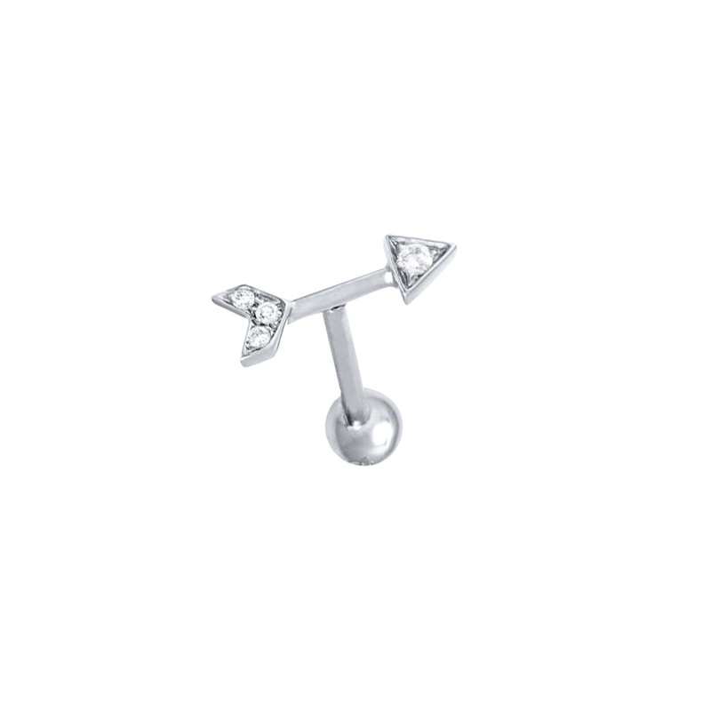 Piercing flecha plata