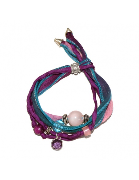 Pulsera sedas Violeta Pulsera sedas Violeta