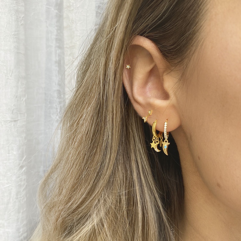 Piercing flecha oro 2