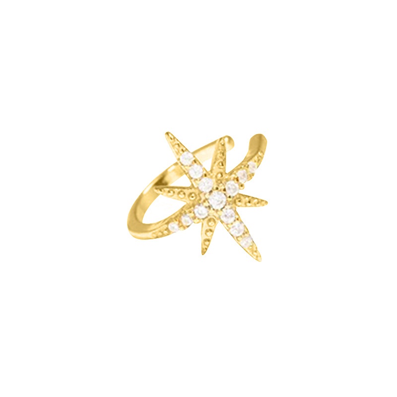 Ear cuff estrella polar circonitas