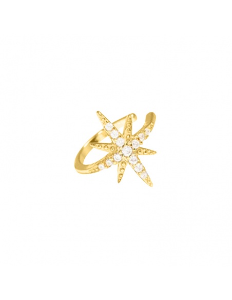 Ear cuff estrella polar circonitas