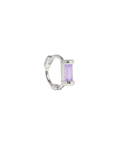 piercing plata mini aro lila