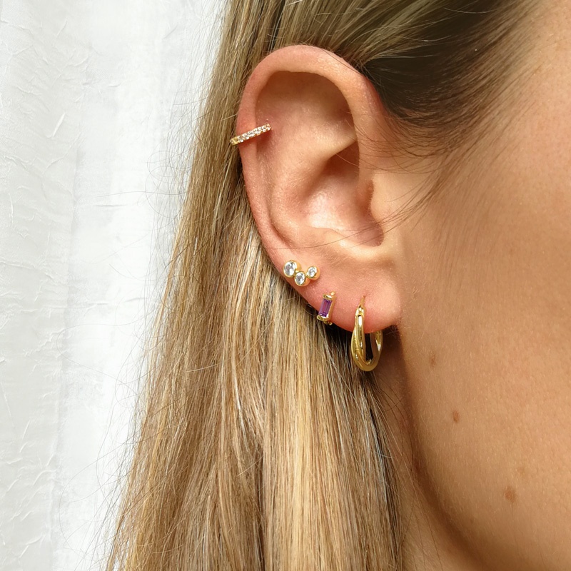 piercing plata mini aro lila 2