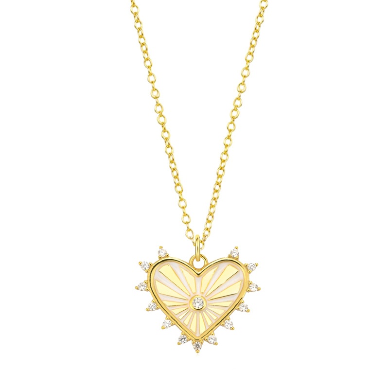 colgante corazon oro