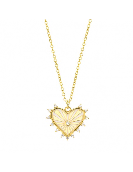 colgante corazon oro