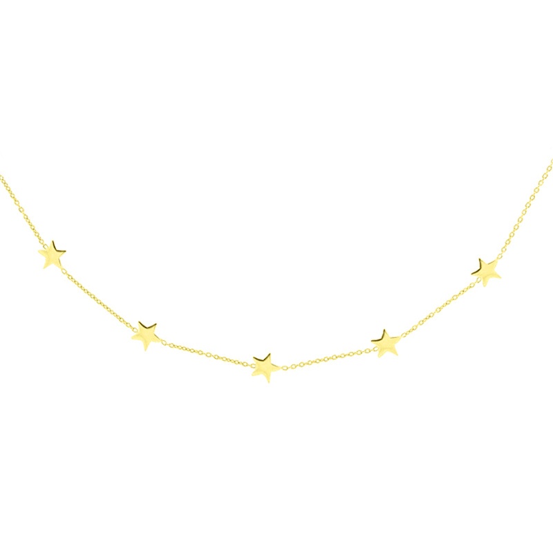 choker estrellas oro