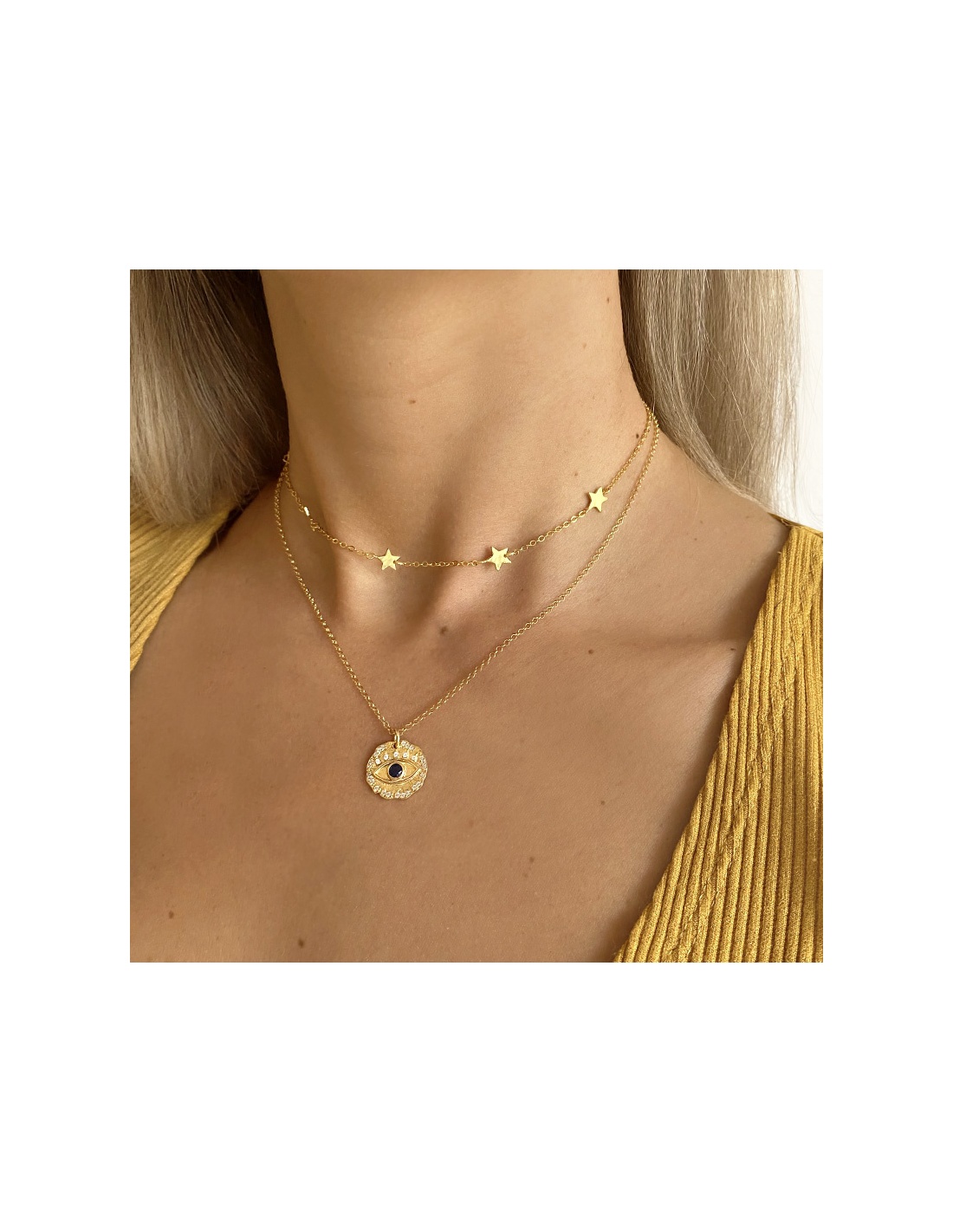 gargantilla estrellas dorado gargantilla estrellas dorado
