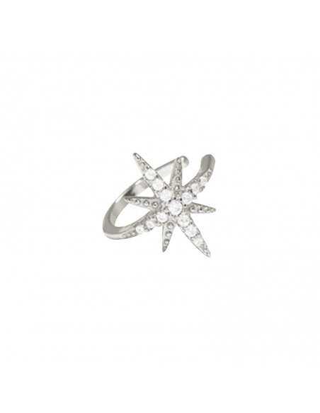 Ear cuff estrella polar plata