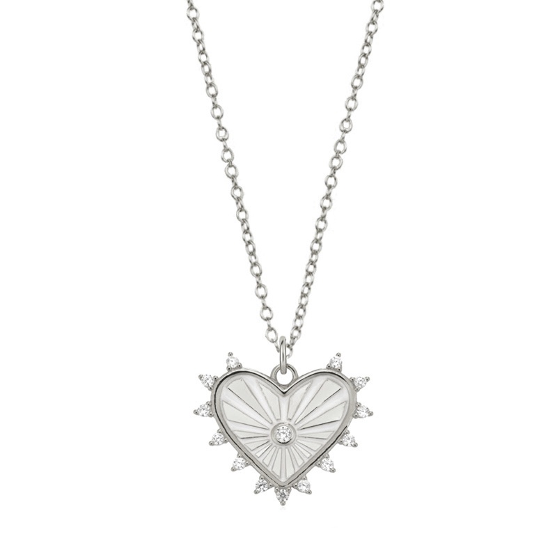 colgante corazon plata