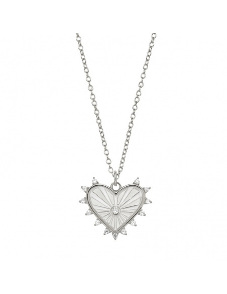 colgante corazon plata