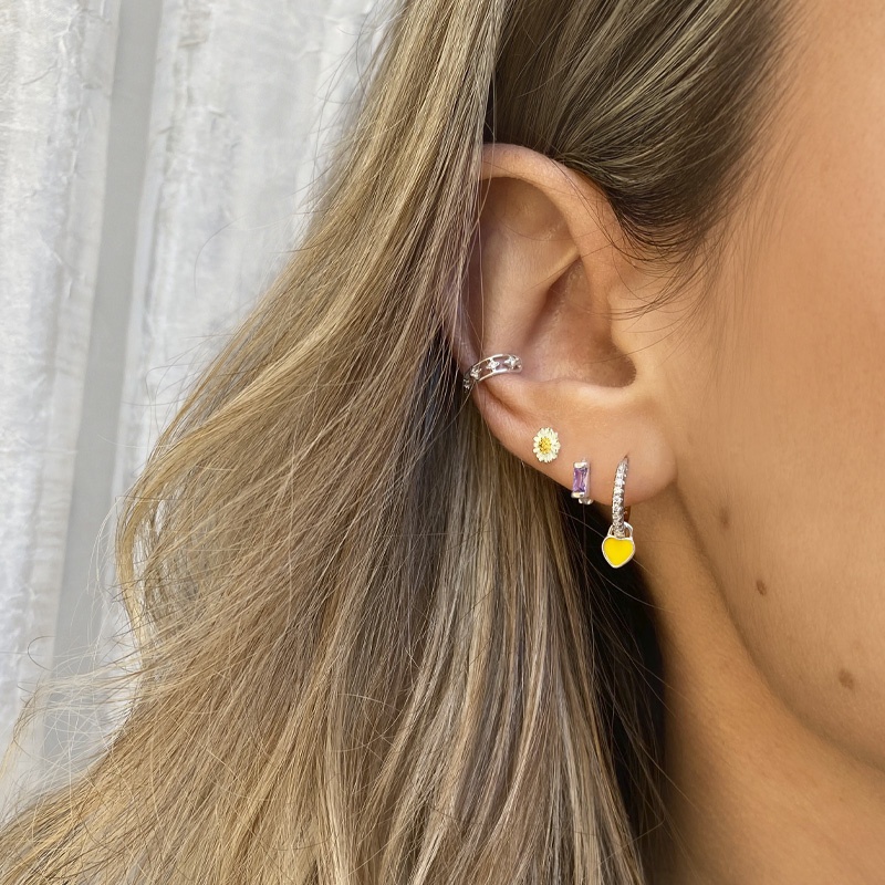 pendiente margarita plata 2