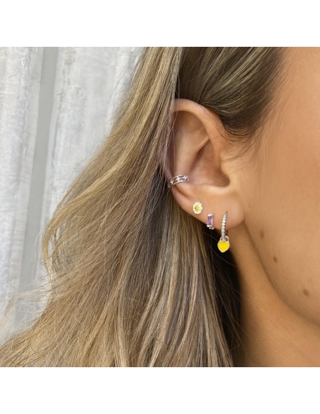 pendientes margaritas blancas