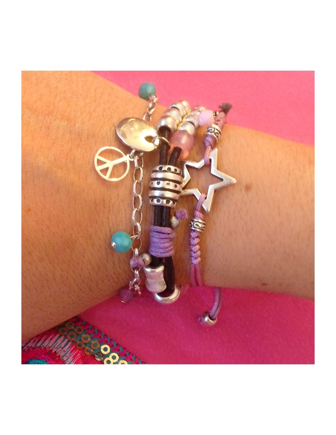 Pulsera plata Peace and love Pulsera plata Peace and love