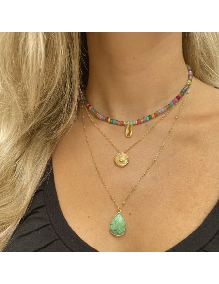 collar piedras colores plata collar piedras colores plata