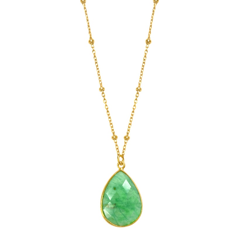 colgante crisoprasa oro