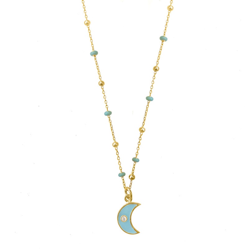collar luna dorado