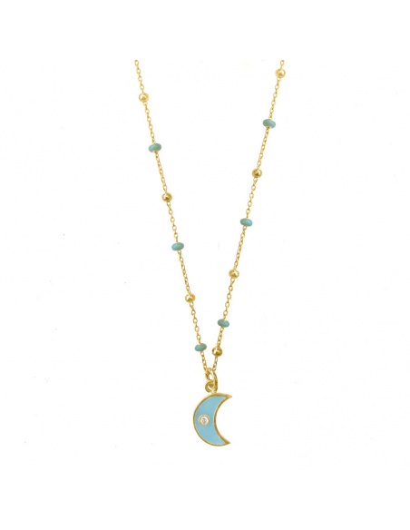 collar luna dorado