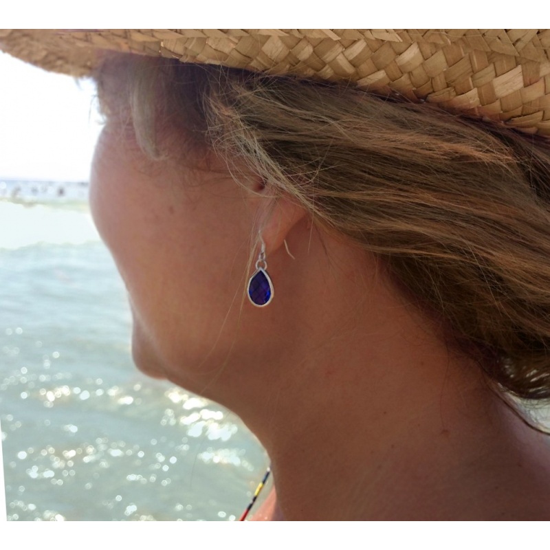 Pendientes de plata Dos gotas de agua 2