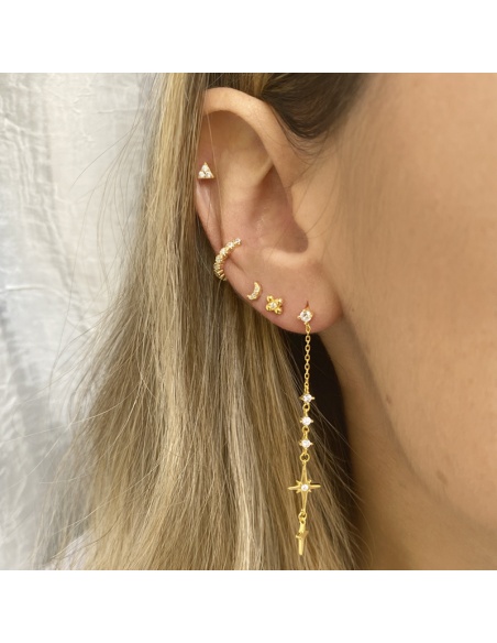 piercing triangulo plata