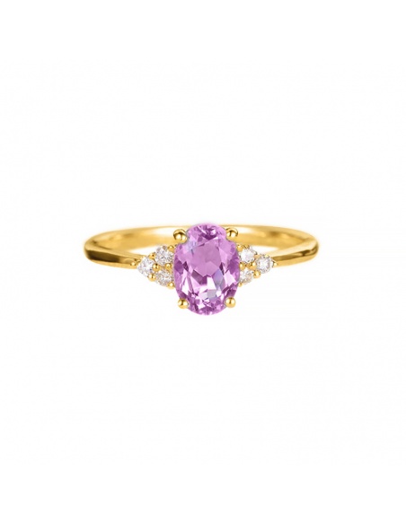 anillo amatista oro