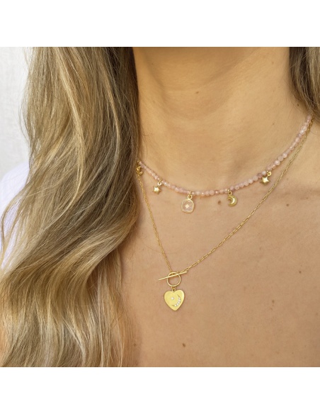 collar colgante corazón oro