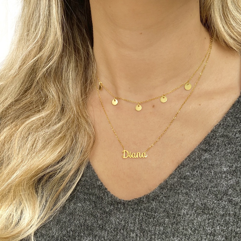 collar personalizado nombre acero 2