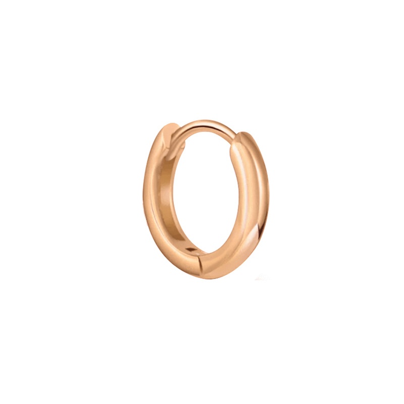 pendiente aro oro rosa mini