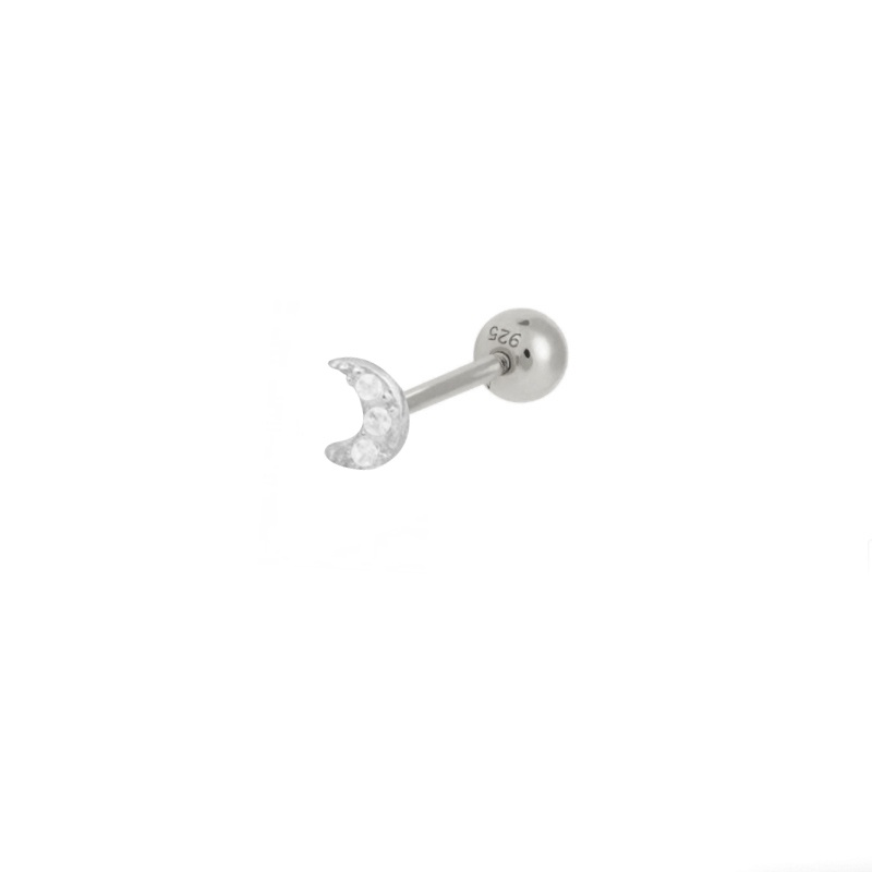 piercing mini luna circonitas plata
