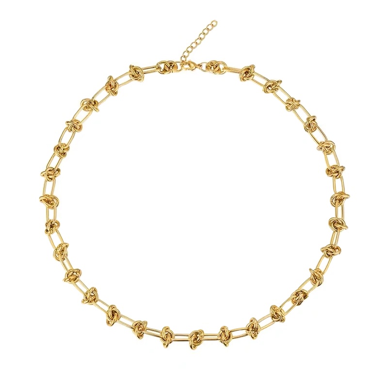 collar eslabones nudos acero