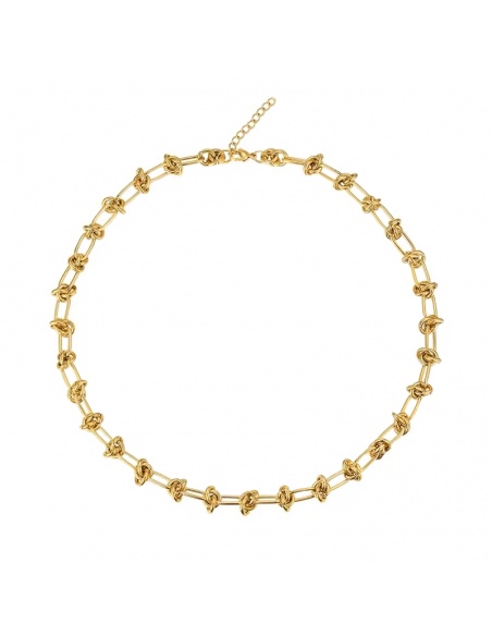 collar eslabones nudos acero