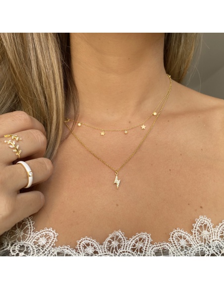 colgante mini rayo circonitas