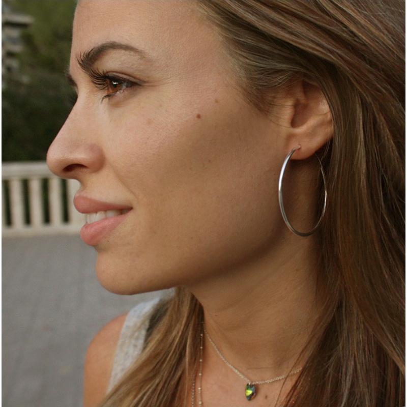 Pendientes aros plata 2