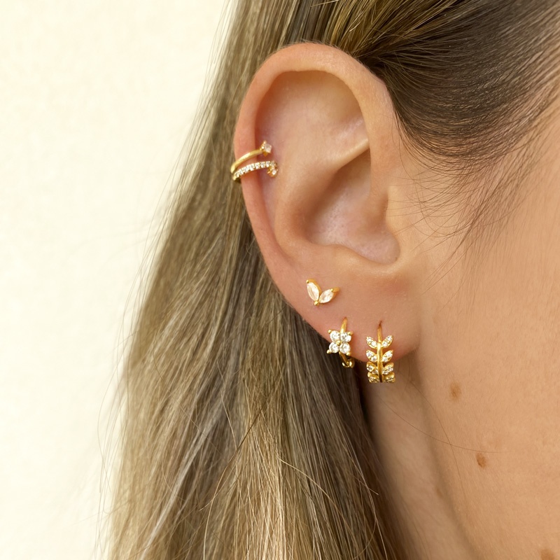 pendiente aro flor 2