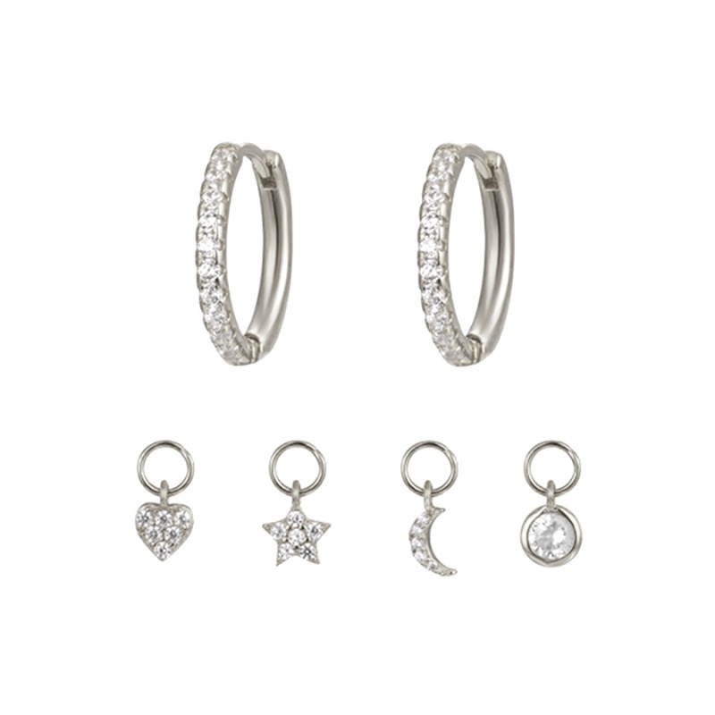pack pendientes plata