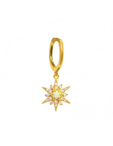 pendiente estrella polar oro