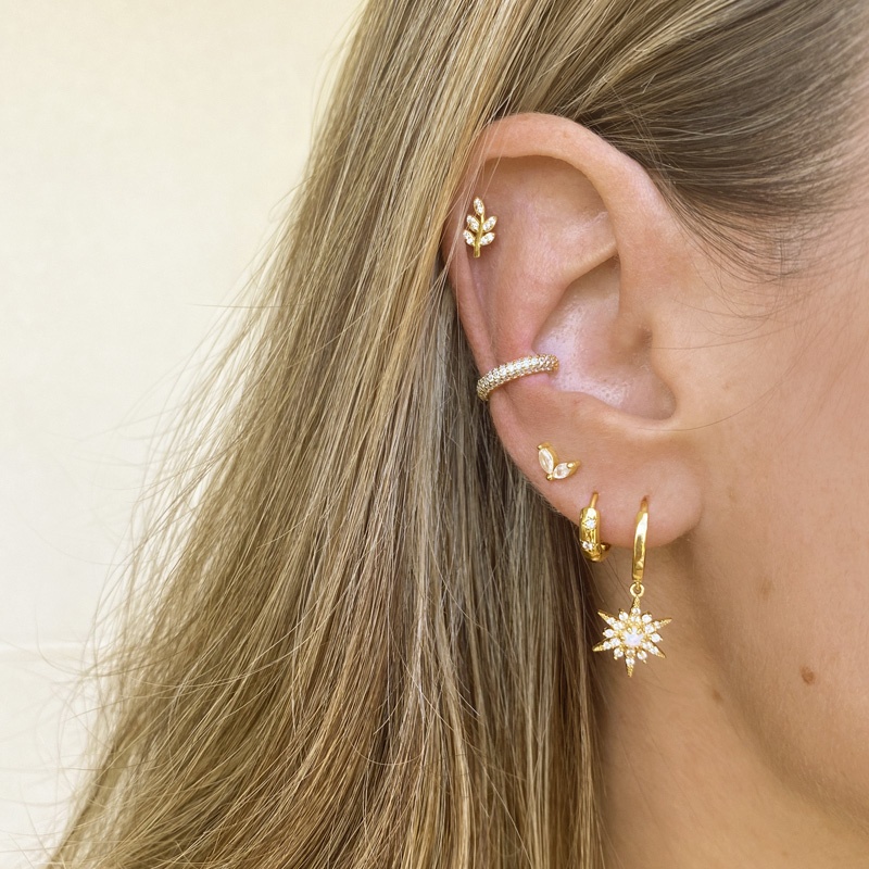 pendiente espiga dorado 2