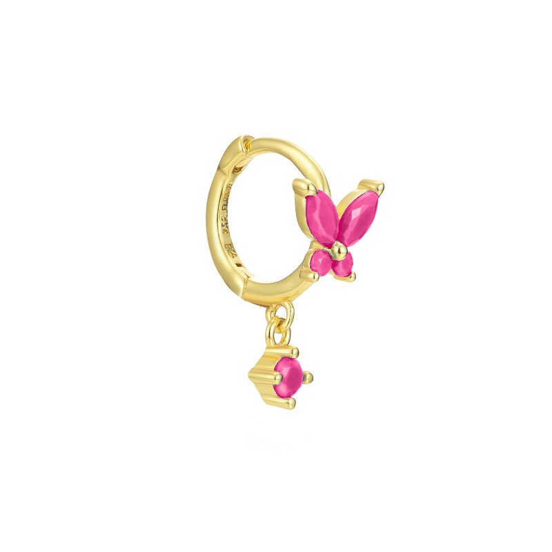 Pendiente Butterfly pink