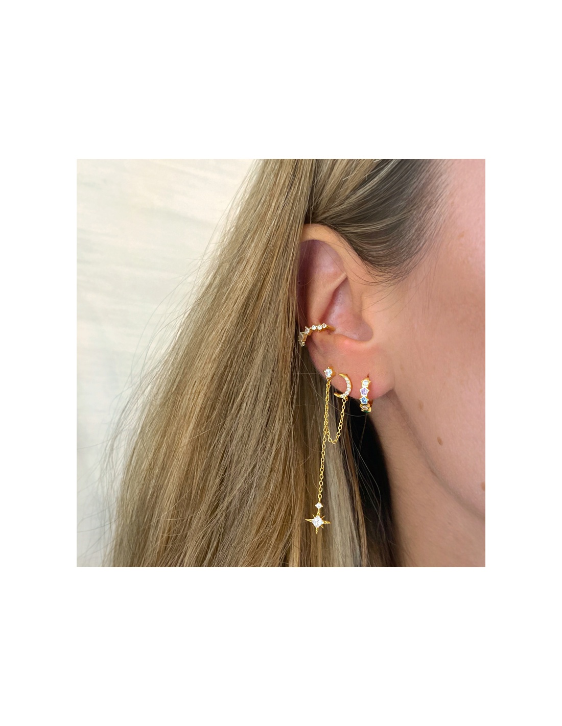 Pendiente Colors of stars oro Pendiente Colors of stars oro