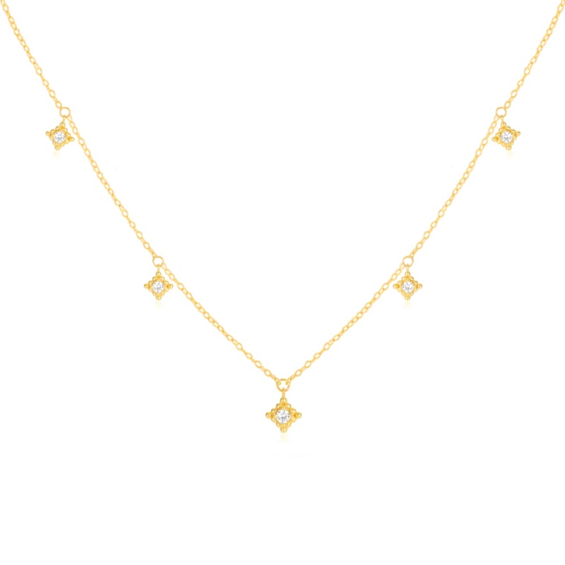 collar mini rombos oro