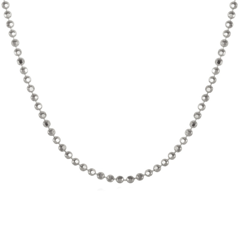 collar bolitas plata