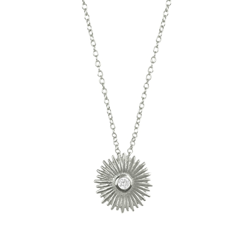 collar sol plata