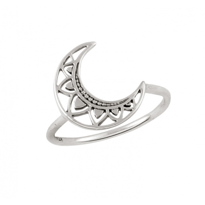 Anillo plata Half moon