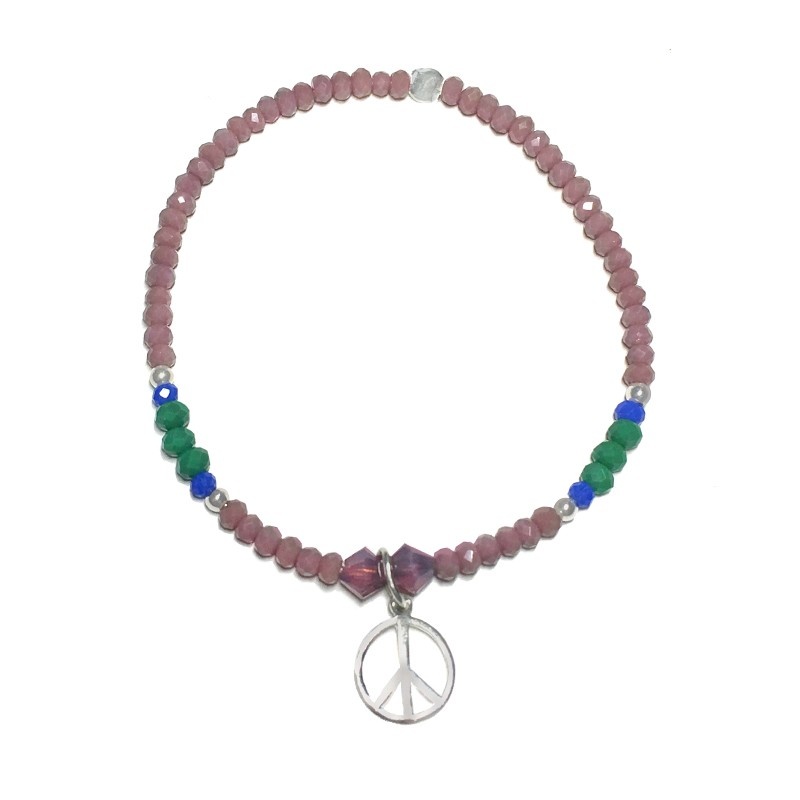 Pulsera simbolo paz plata
