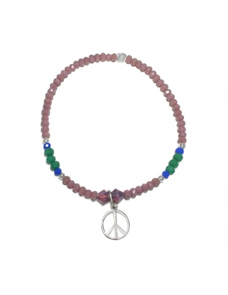 Pulsera simbolo paz plata