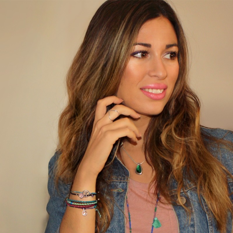 Pulsera simbolo paz plata 2